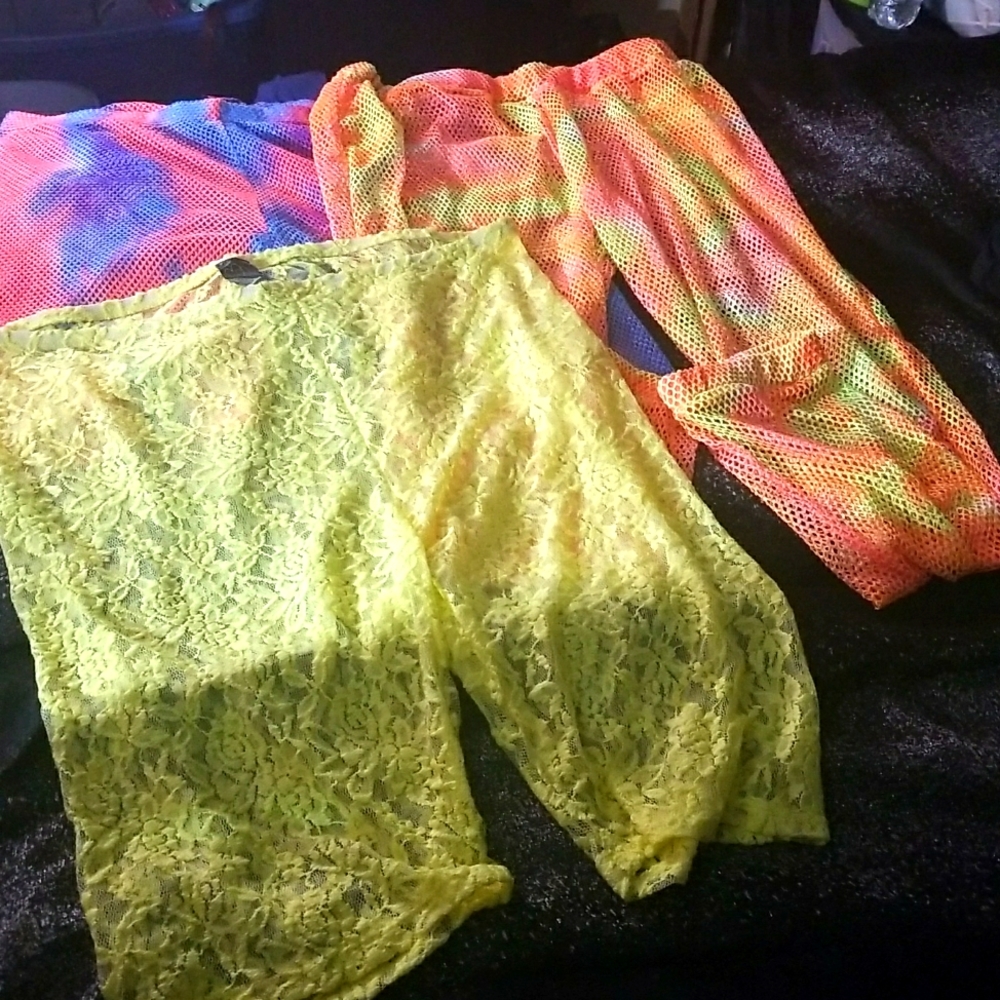 3 Pair Plus Size Fish Net/Lace Bottoms